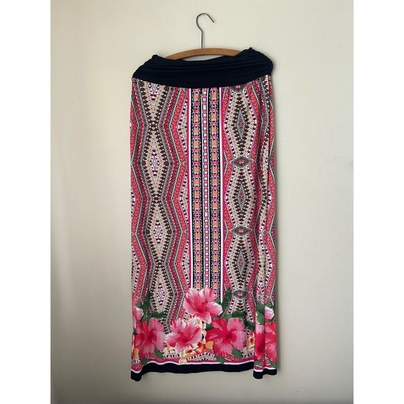 Y2K 2000s Apt. 9 Maxi Skirt Floral Aztec Geometric Indie Sleeze Grunge Boho - Picture 1 of 4